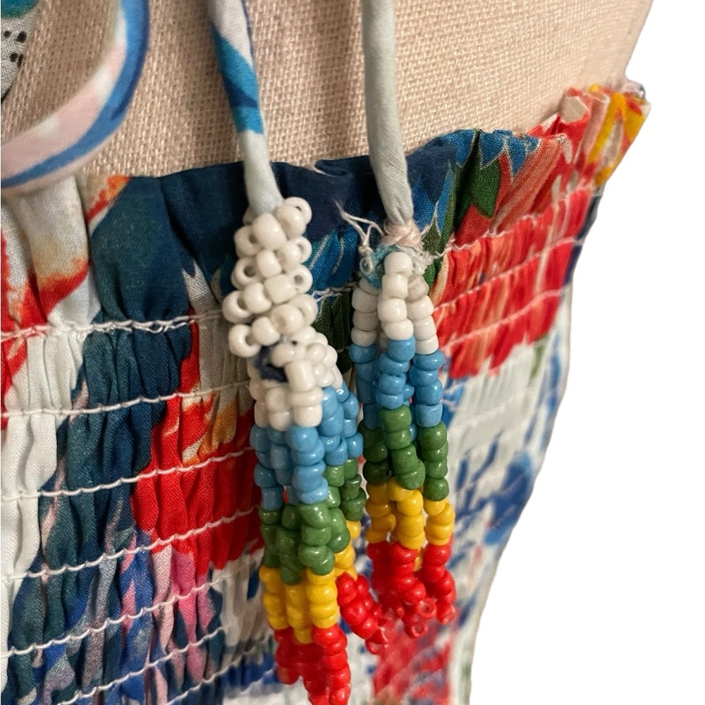 FARM RIO Macaw Wind Smocked Crop Top New With Tags - Picture 4 of 13
